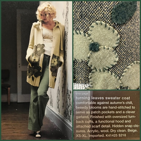 2004 Antho “Turning Leaves Sweater Coat” by Field Flower - Picture 14 of 15